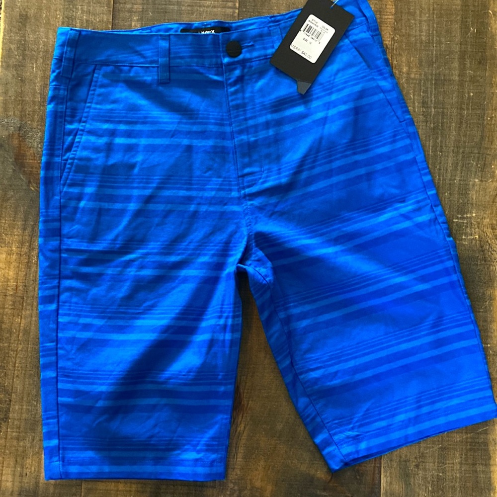Hurley Boys Blue Stripe Shorts (Size 18)